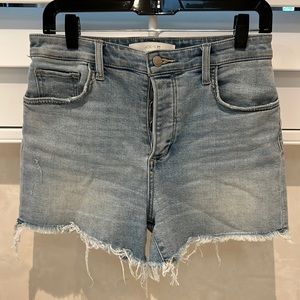 Joe’s high-rise distressed cut-off shorts